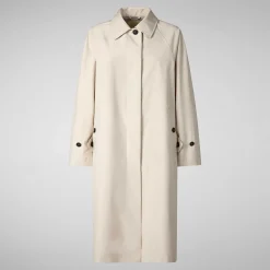 Impermeabili^Save The Duck Impermeabile Donna Zola Beige Crema
