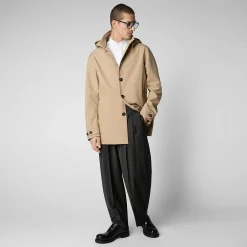 Impermeabili^Save The Duck Impermeabile Uomo Benjamin Beige Scuro