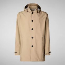 Impermeabili^Save The Duck Impermeabile Uomo Benjamin Beige Scuro