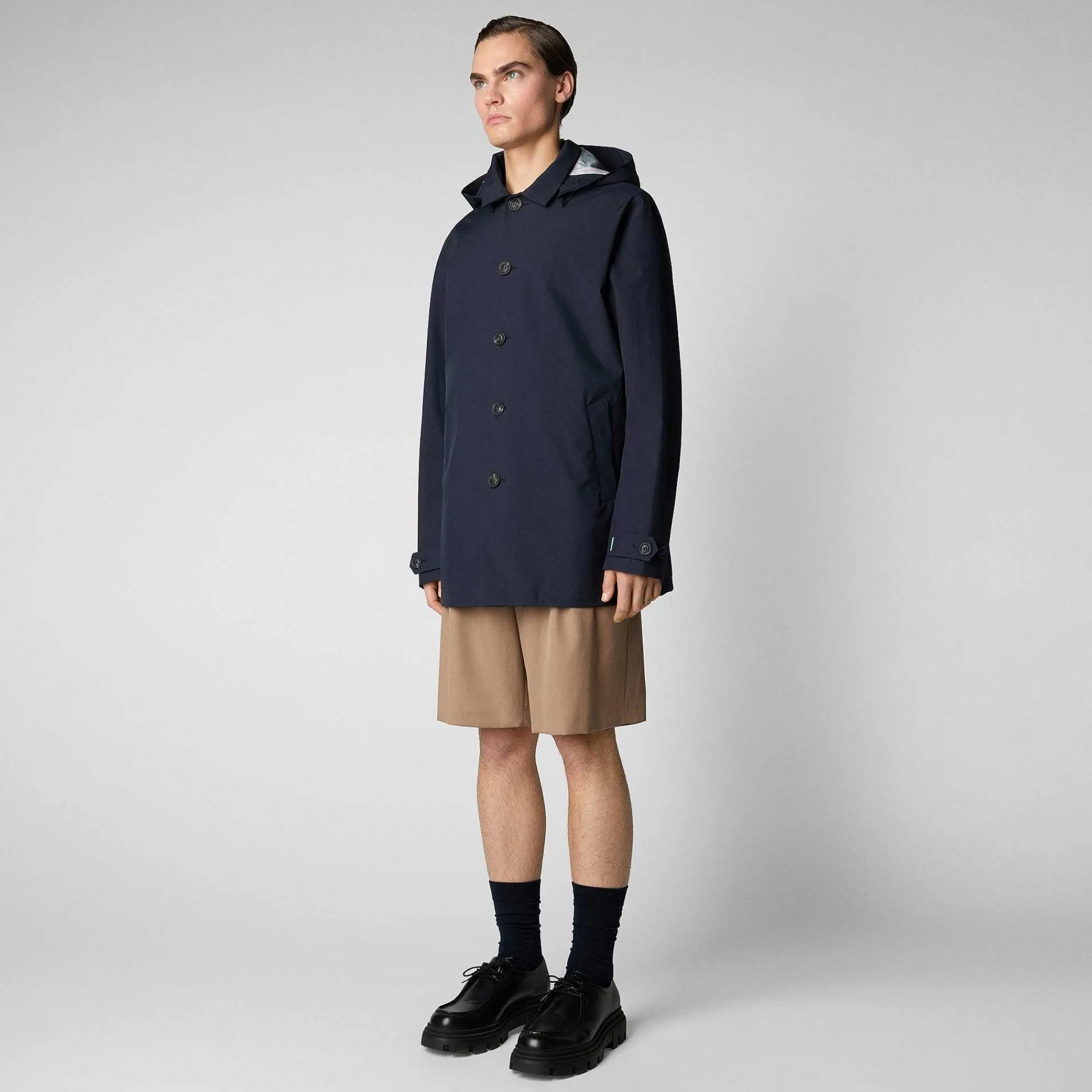Impermeabili^Save The Duck Impermeabile Uomo Benjamin Blu Nero