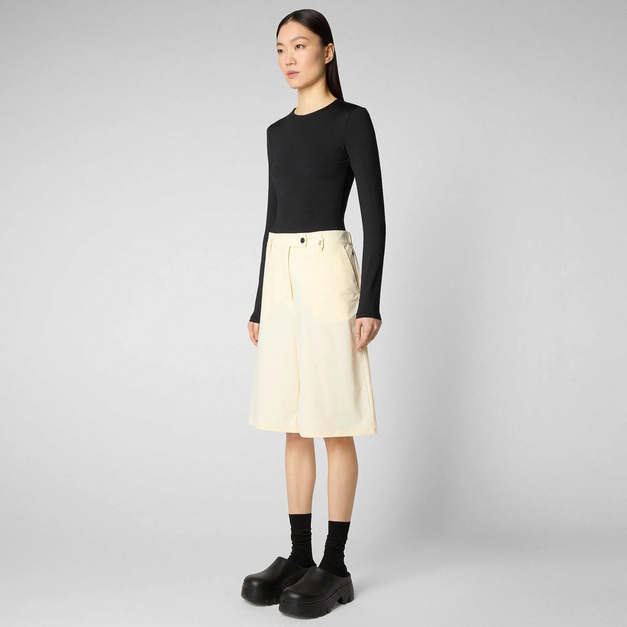 Pantaloni & Gonne^Save The Duck Pantaloni Donna Fiara Bianco Vaniglia