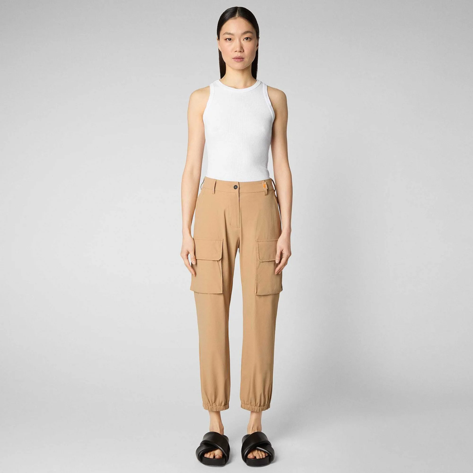 Pantaloni & Gonne^Save The Duck Pantaloni Donna Gosy Beige Biscotto