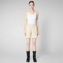 Pantaloni & Gonne^Save The Duck Pantaloni Donna Halima In Beige Crema