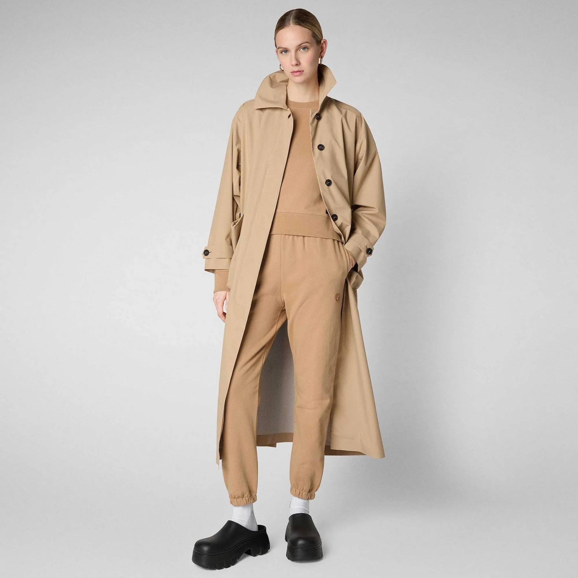 Pantaloni & Gonne^Save The Duck Pantaloni Donna Jiya In Beige Biscotto