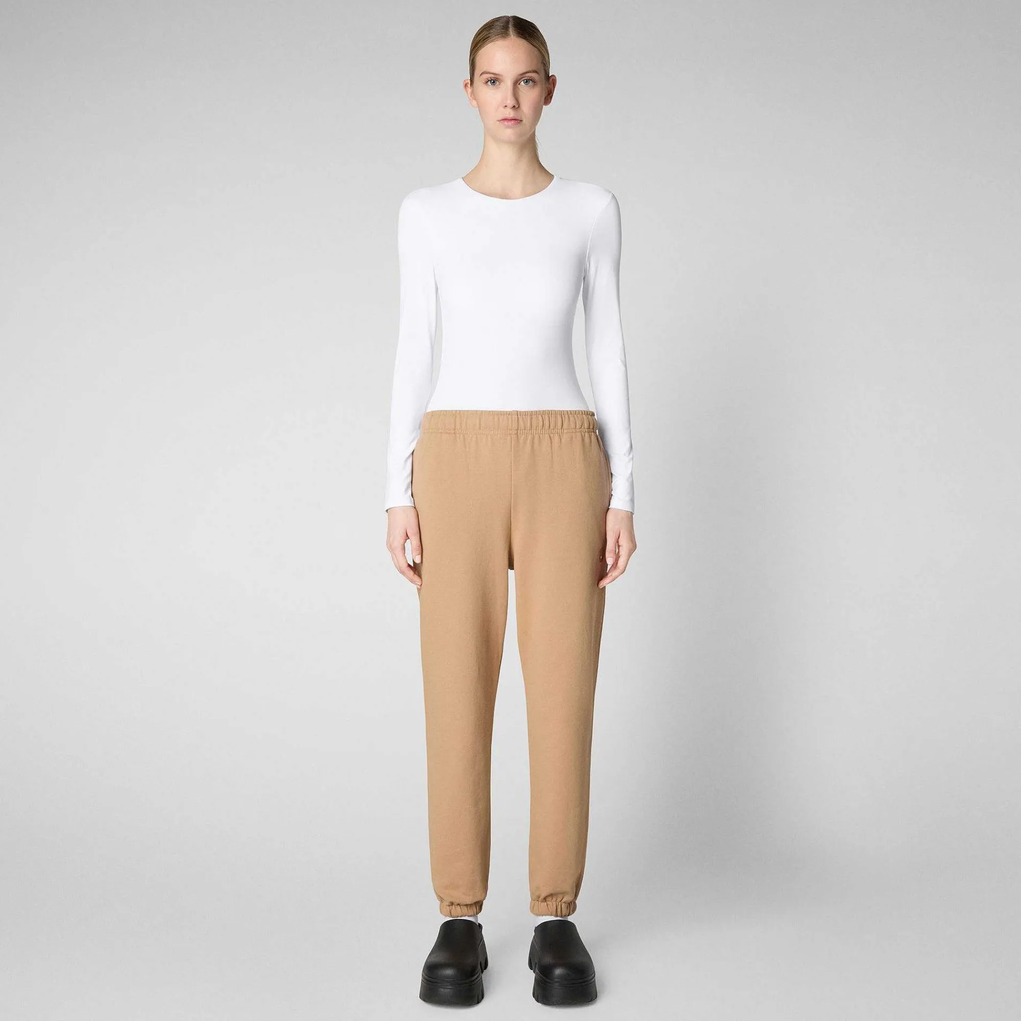 Pantaloni & Gonne^Save The Duck Pantaloni Donna Jiya In Beige Biscotto