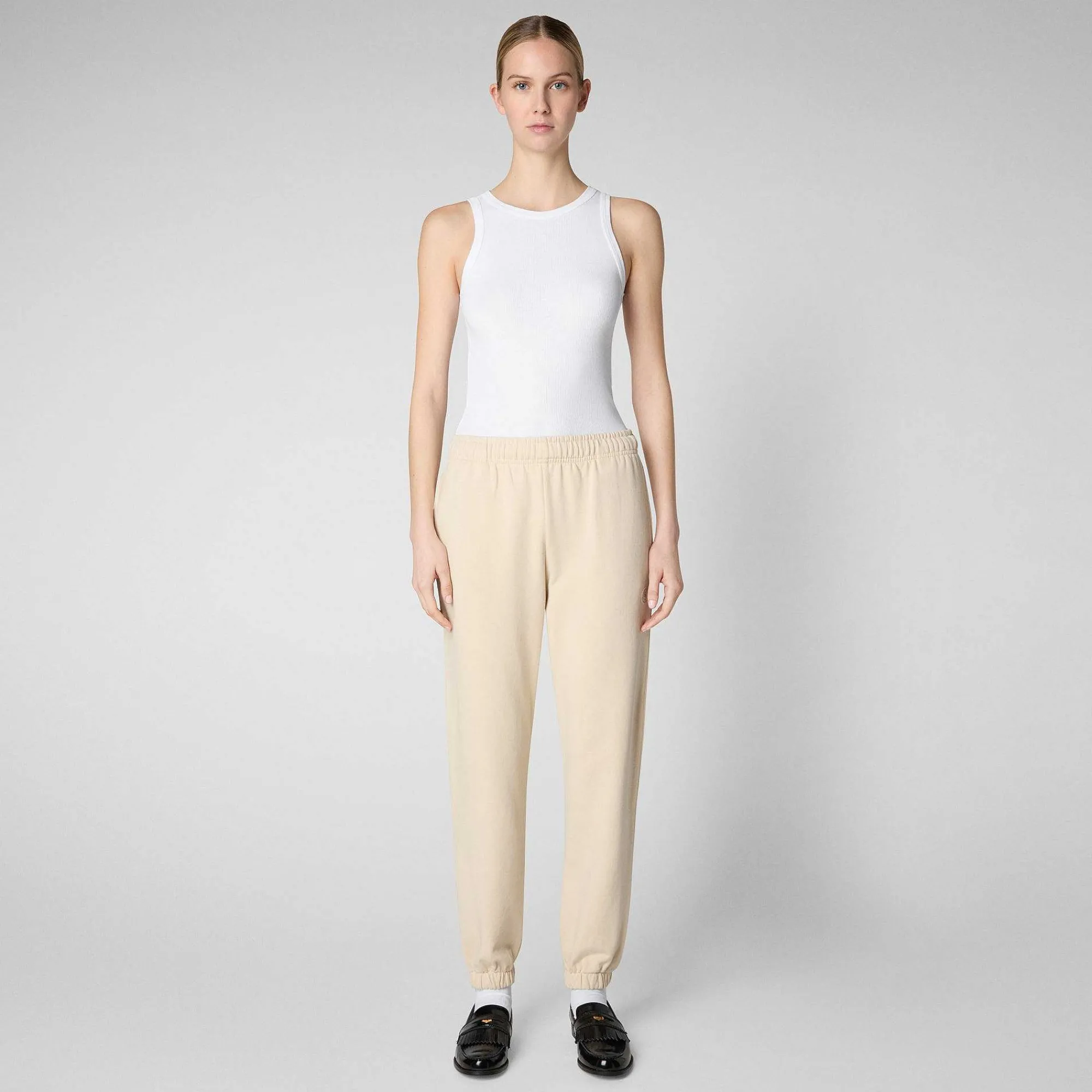 Pantaloni & Gonne^Save The Duck Pantaloni Donna Jiya In Beige Crema