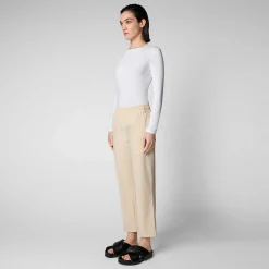 Pantaloni & Gonne^Save The Duck Pantaloni Donna Milan Beige Crema