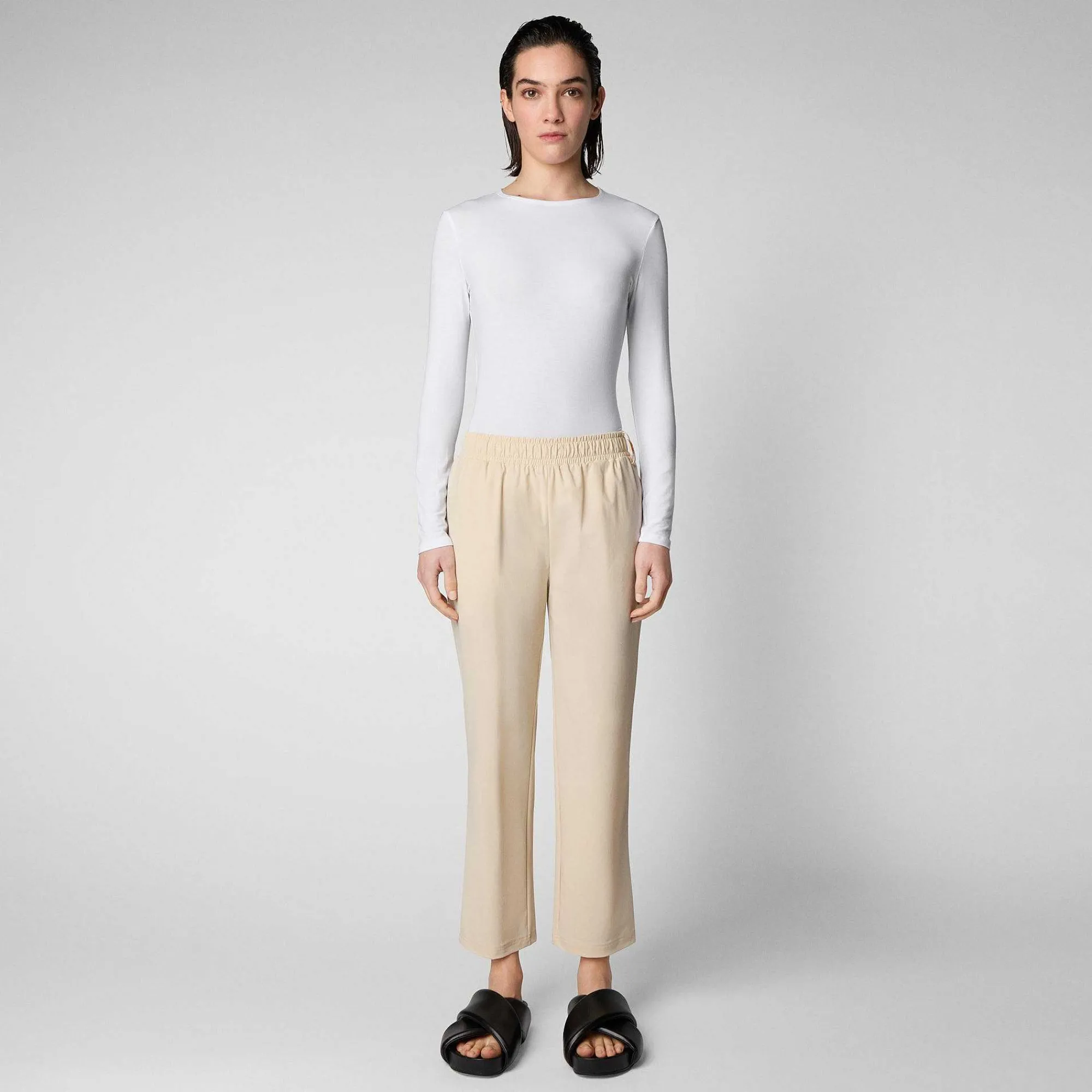 Pantaloni & Gonne^Save The Duck Pantaloni Donna Milan Beige Crema