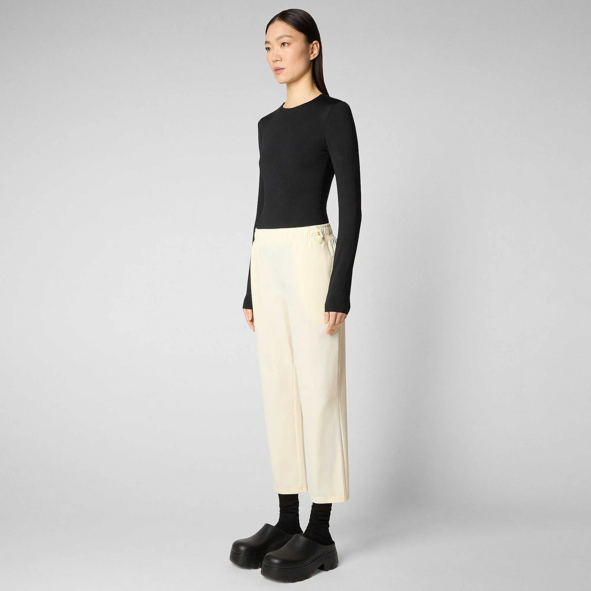 Pantaloni & Gonne^Save The Duck Pantaloni Donna Milan Bianco Vaniglia