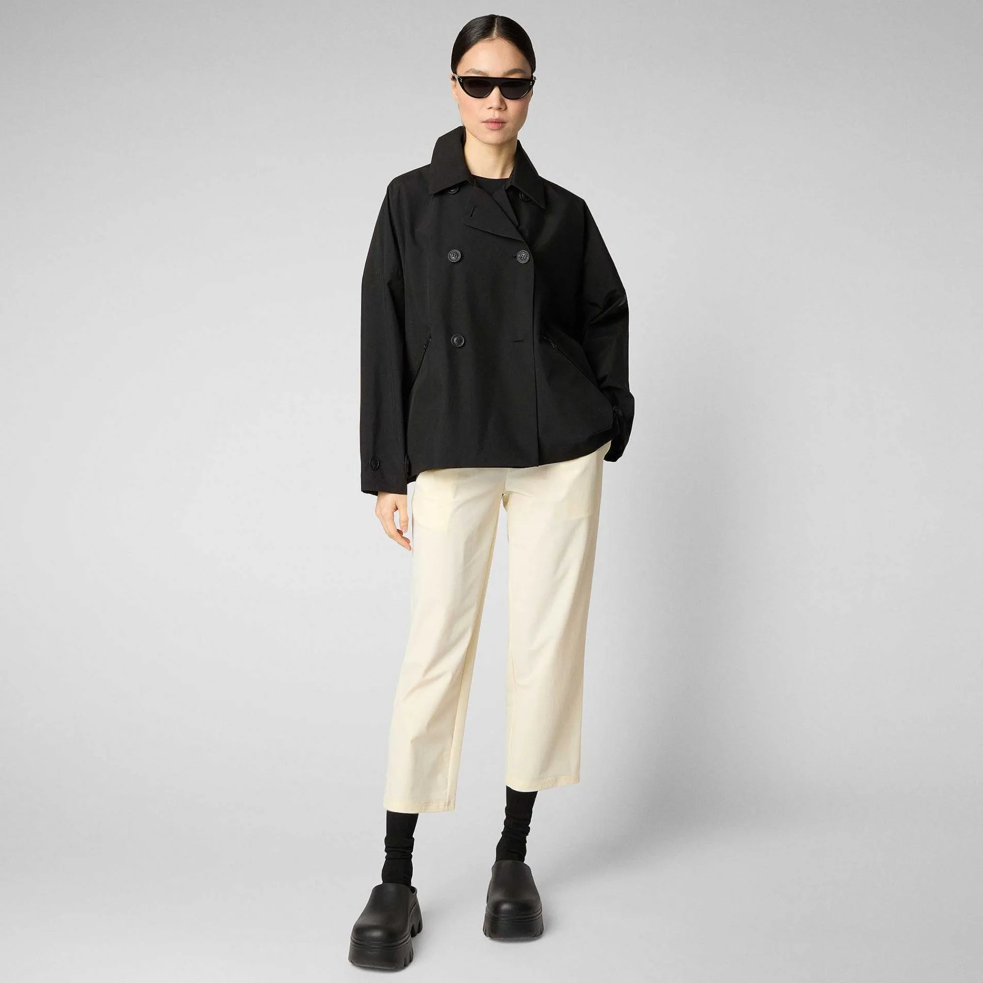 Pantaloni & Gonne^Save The Duck Pantaloni Donna Milan Bianco Vaniglia