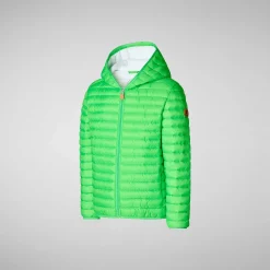 Piumini Animal-Free^Save The Duck Piumino Animal Free Bambino Gillo Verde Fluo