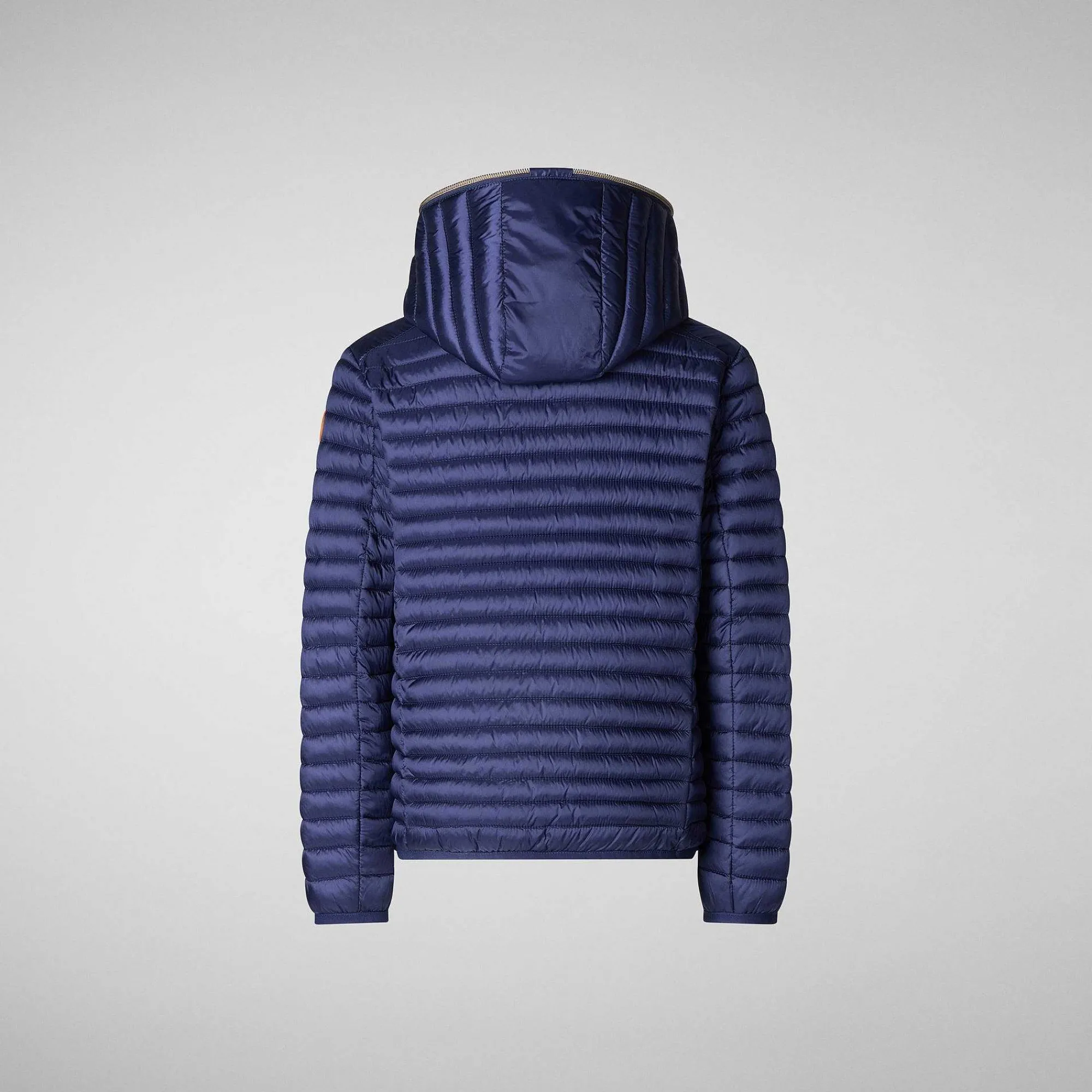 Piumini Animal-Free^Save The Duck Piumino Animal Free Con Cappuccio Bambina Rosy Blu Navy