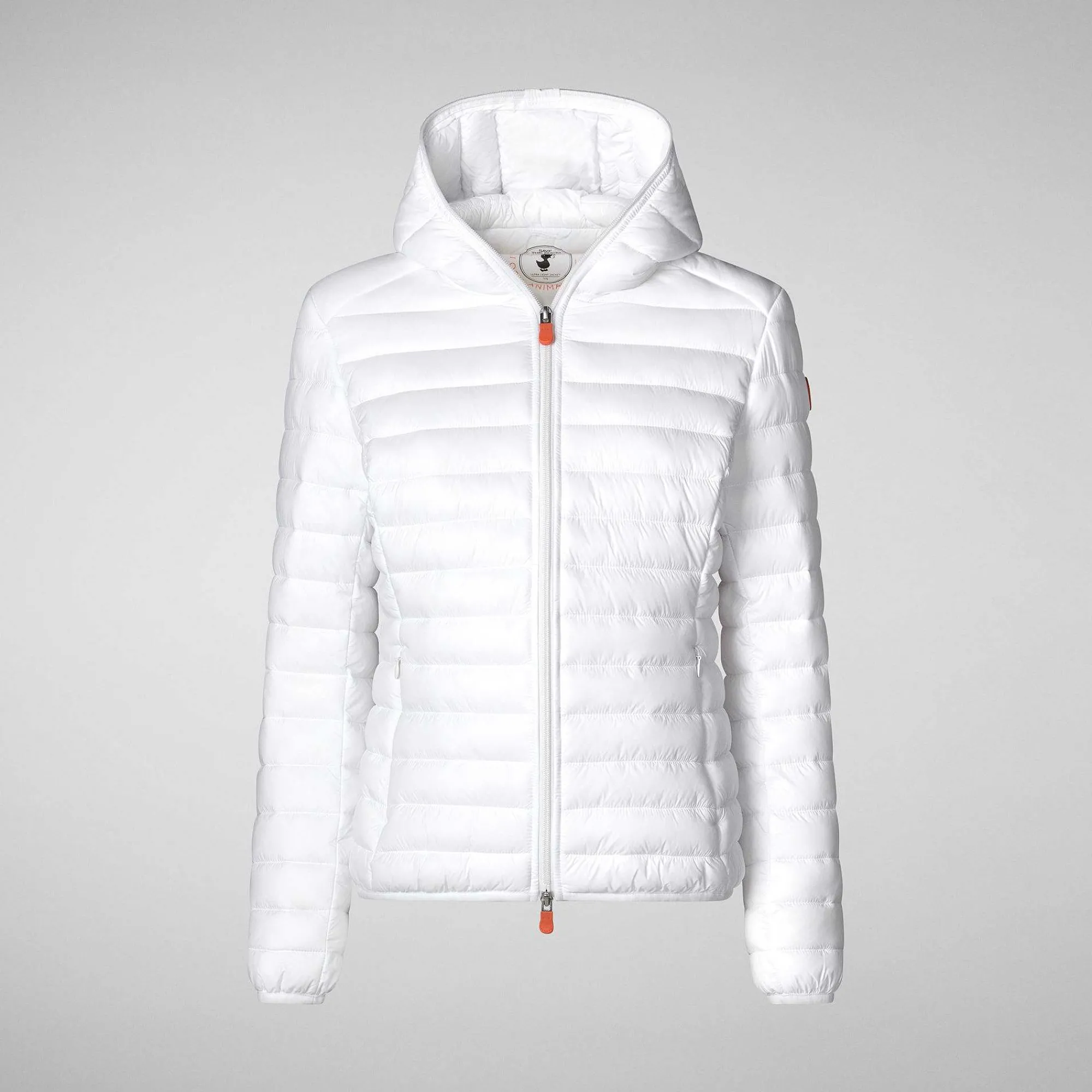 Piumini Animal-Free^Save The Duck Piumino Animal Free Con Cappuccio Donna Daisy Off Bianco
