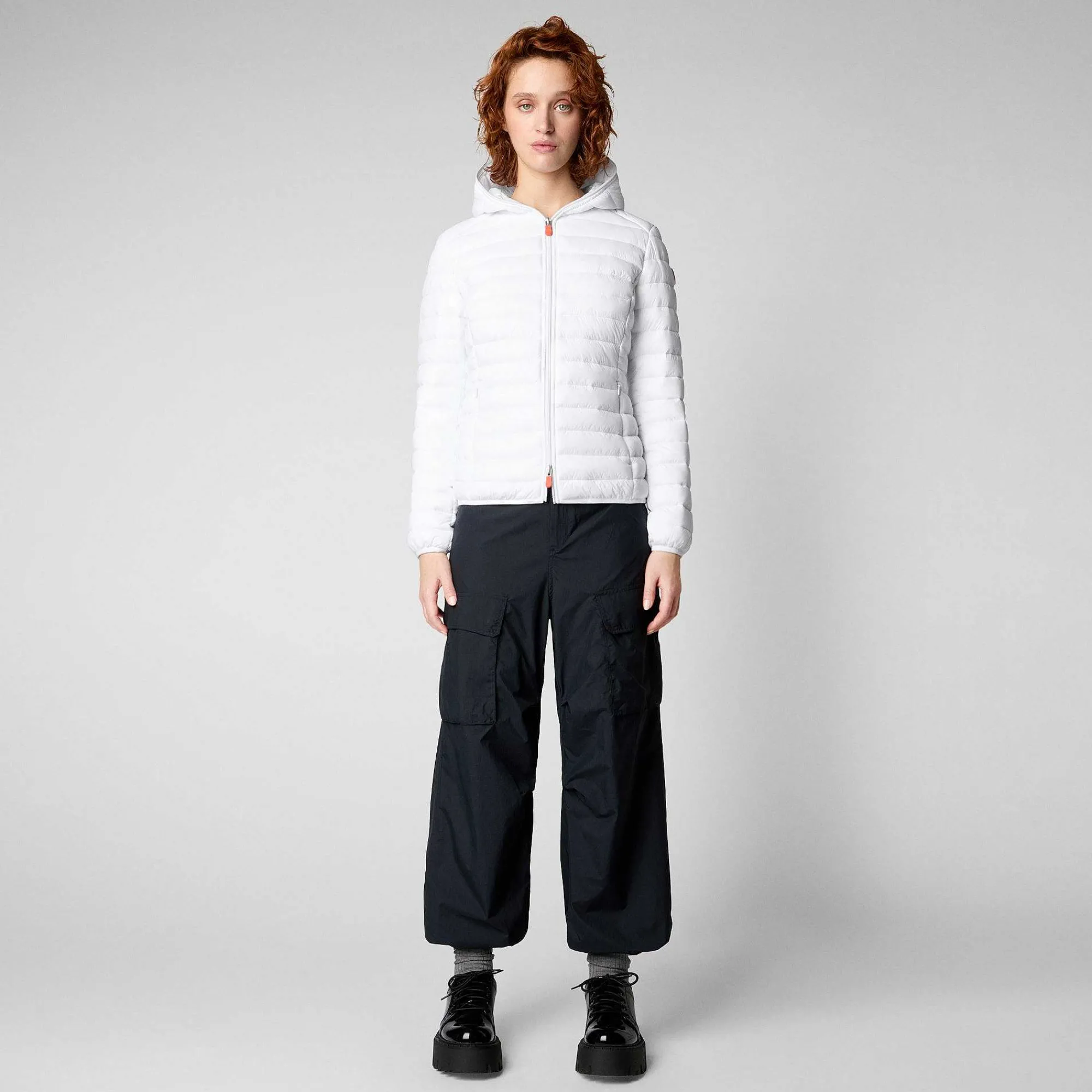Piumini Animal-Free^Save The Duck Piumino Animal Free Con Cappuccio Donna Daisy Off Bianco