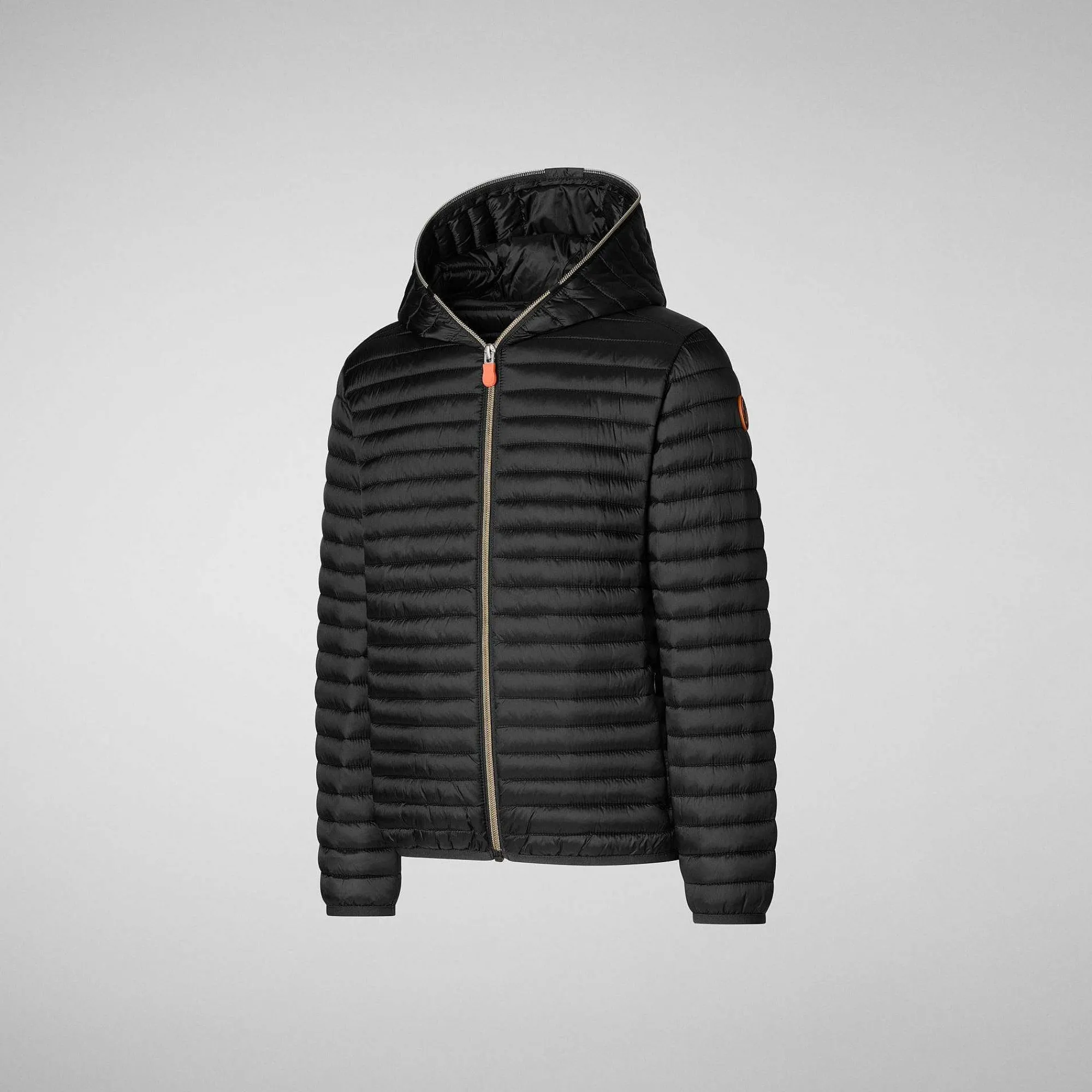 Piumini Animal-Free^Save The Duck Piumino Animal Free Con Cappuccio Bambina Rosy Nero