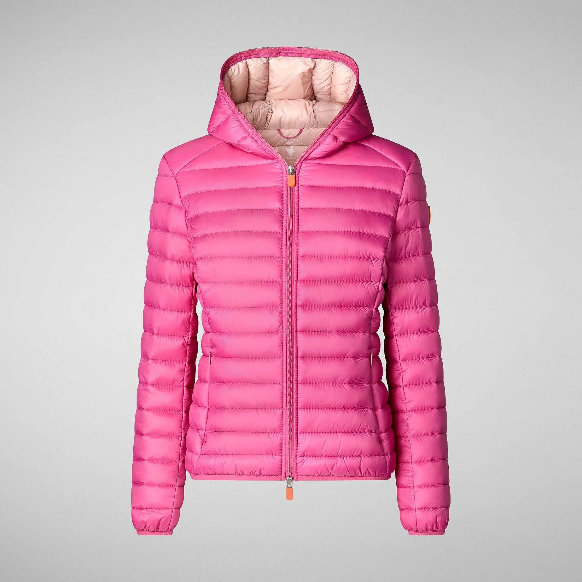 Piumini Animal-Free^Save The Duck Piumino Animal Free Con Cappuccio Donna Daisy Rosa Scuro