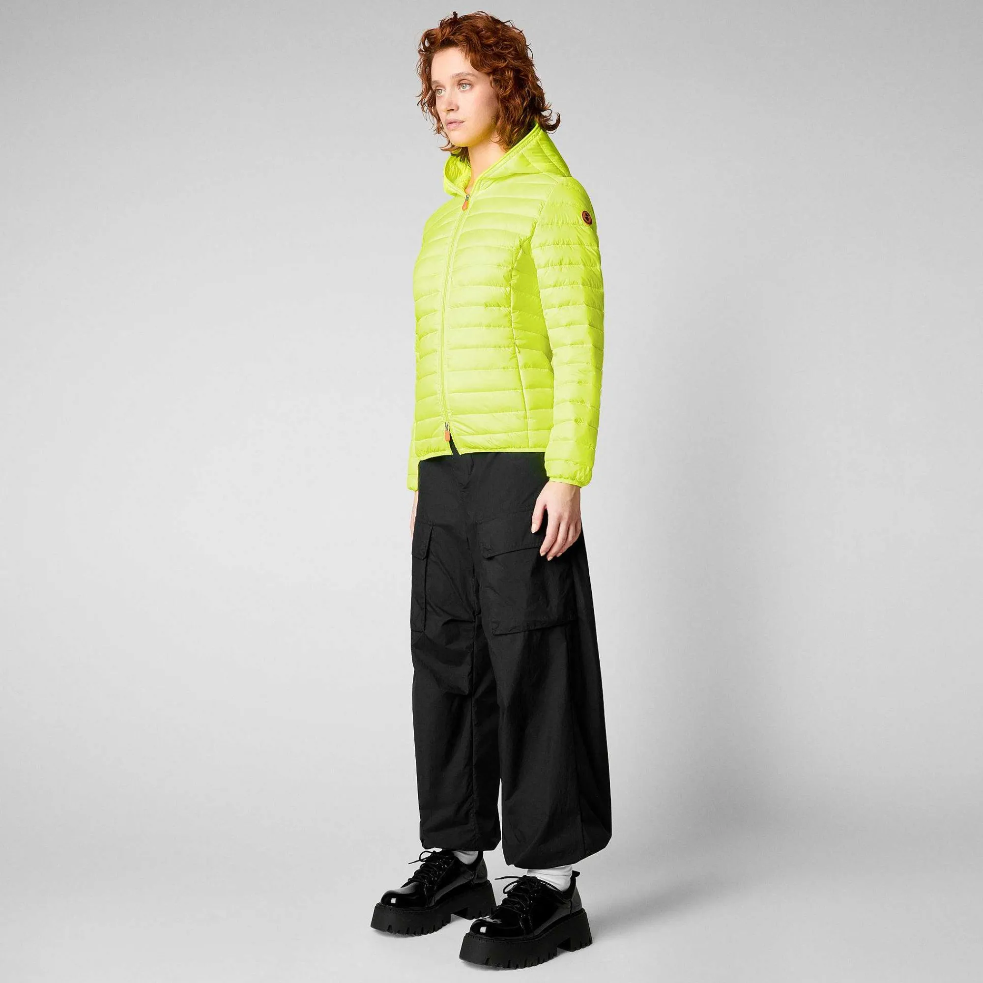 Piumini Animal-Free^Save The Duck Piumino Animal Free Donna Kyla Giallo Fluo