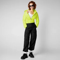 Piumini Animal-Free^Save The Duck Piumino Animal Free Donna Kyla Giallo Fluo