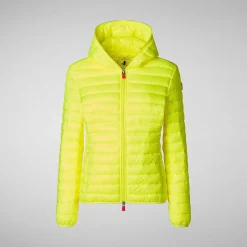 Piumini Animal-Free^Save The Duck Piumino Animal Free Donna Kyla Giallo Fluo