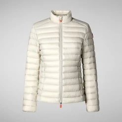 Piumini Animal-Free^Save The Duck Piumino Animal Free Donna Carly Beige Chiaro