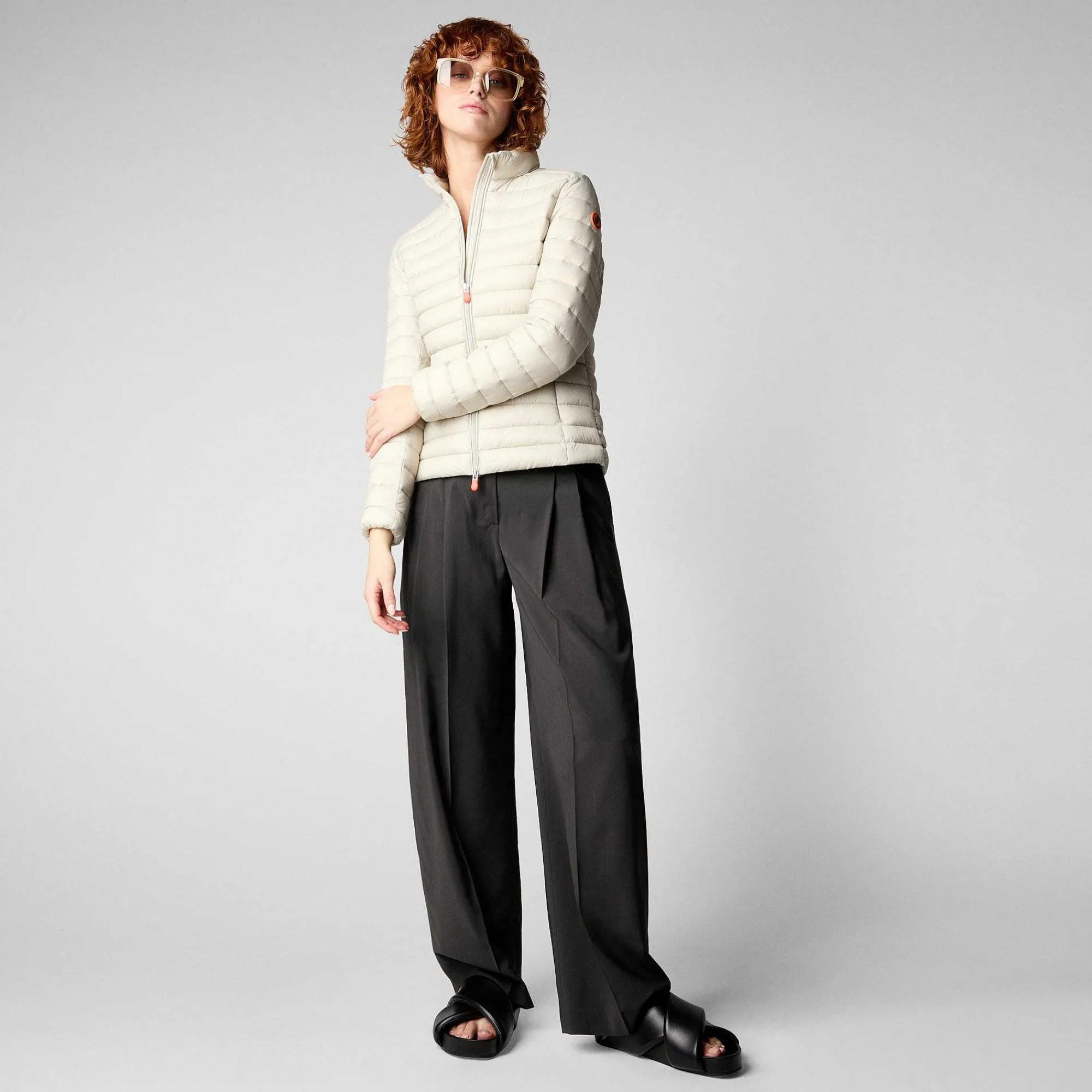Piumini Animal-Free^Save The Duck Piumino Animal Free Donna Carly Beige Chiaro