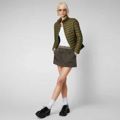 Piumini Animal-Free^Save The Duck Piumino Animal Free Donna Carly Verde Oliva