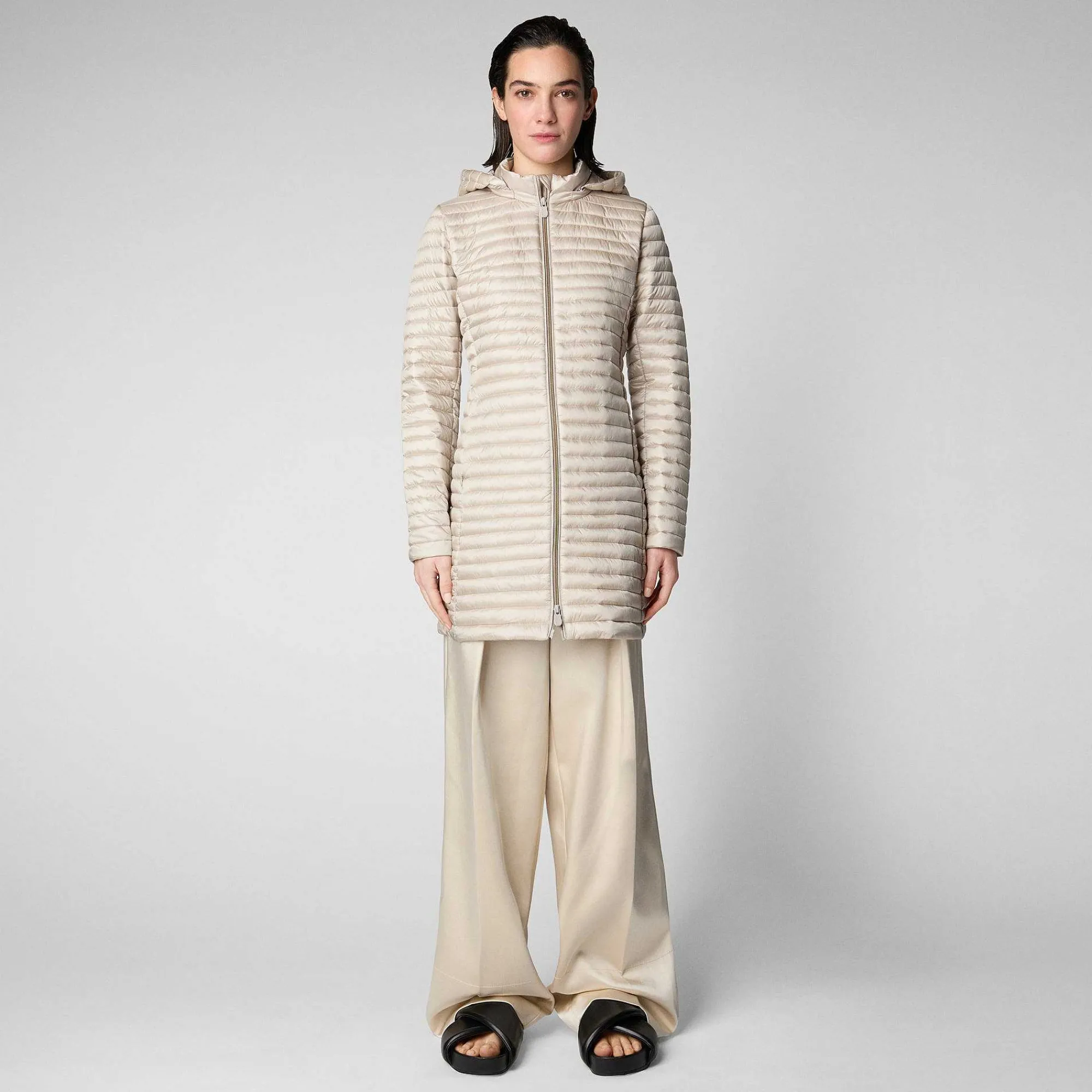 Piumini Animal-Free^Save The Duck Piumino Animal Free Donna Megs Beige Sabbia