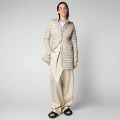Piumini Animal-Free^Save The Duck Piumino Animal Free Donna Megs Beige Sabbia