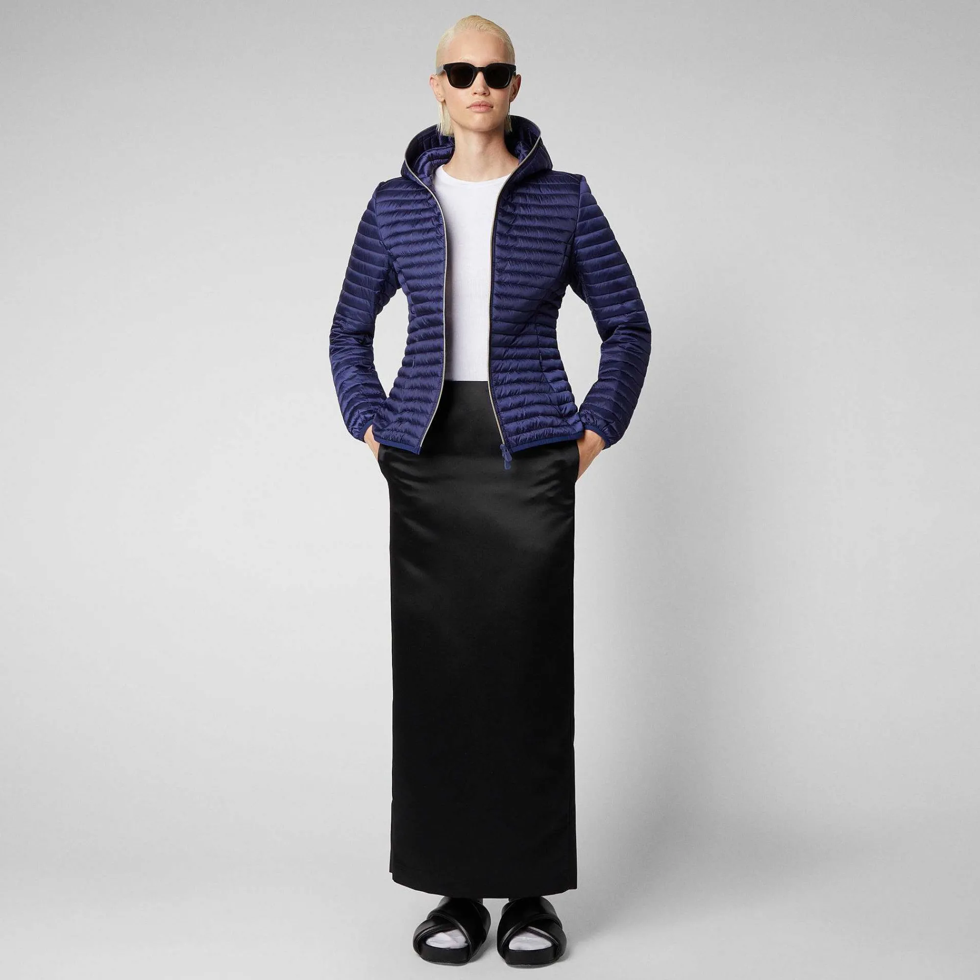 Piumini Animal-Free^Save The Duck Piumino Animal Free Donna Alexa Blu Navy