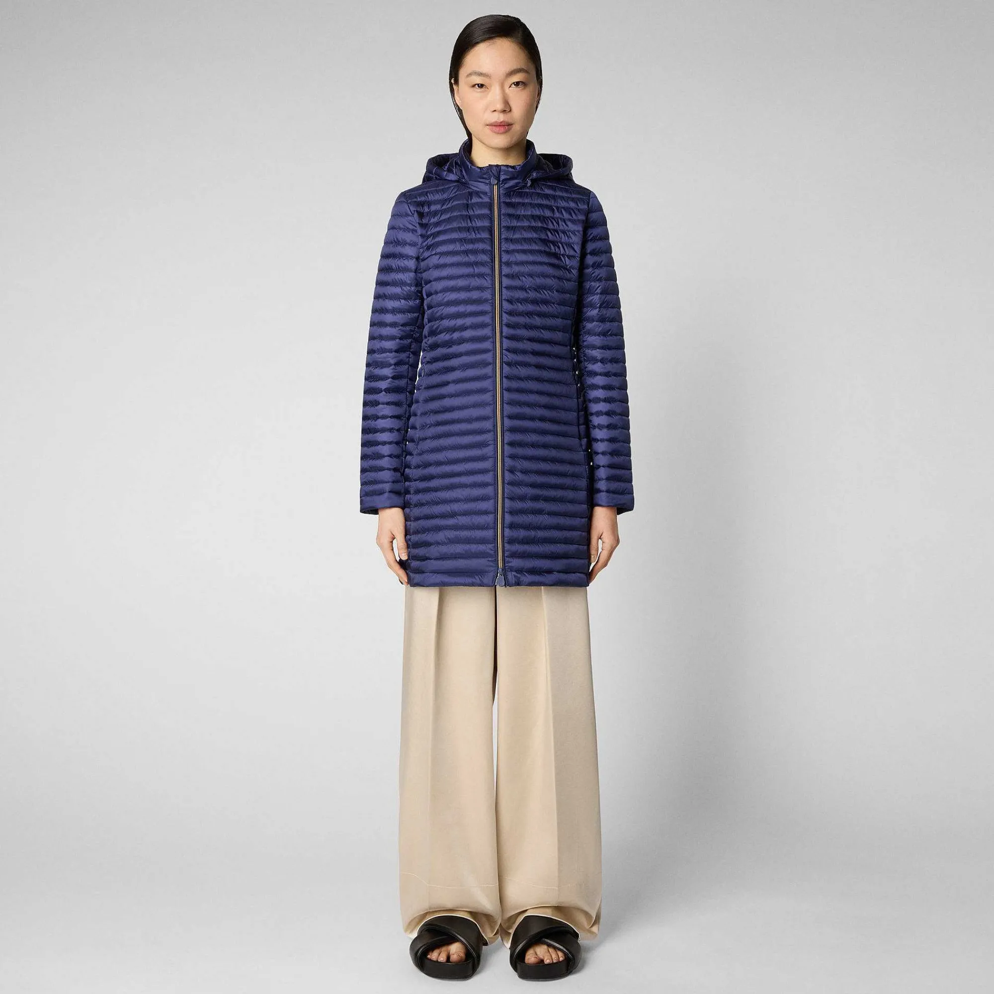 Piumini Animal-Free^Save The Duck Piumino Animal Free Donna Megs Blu Navy