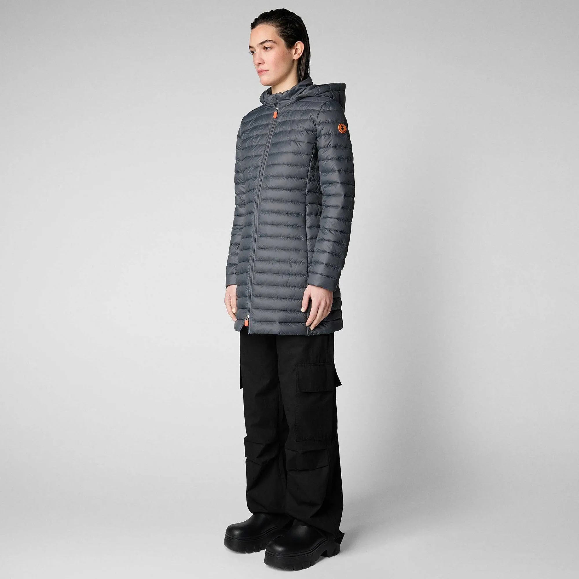 Piumini Animal-Free^Save The Duck Piumino Animal Free Donna Bryanna Grigio Tempesta