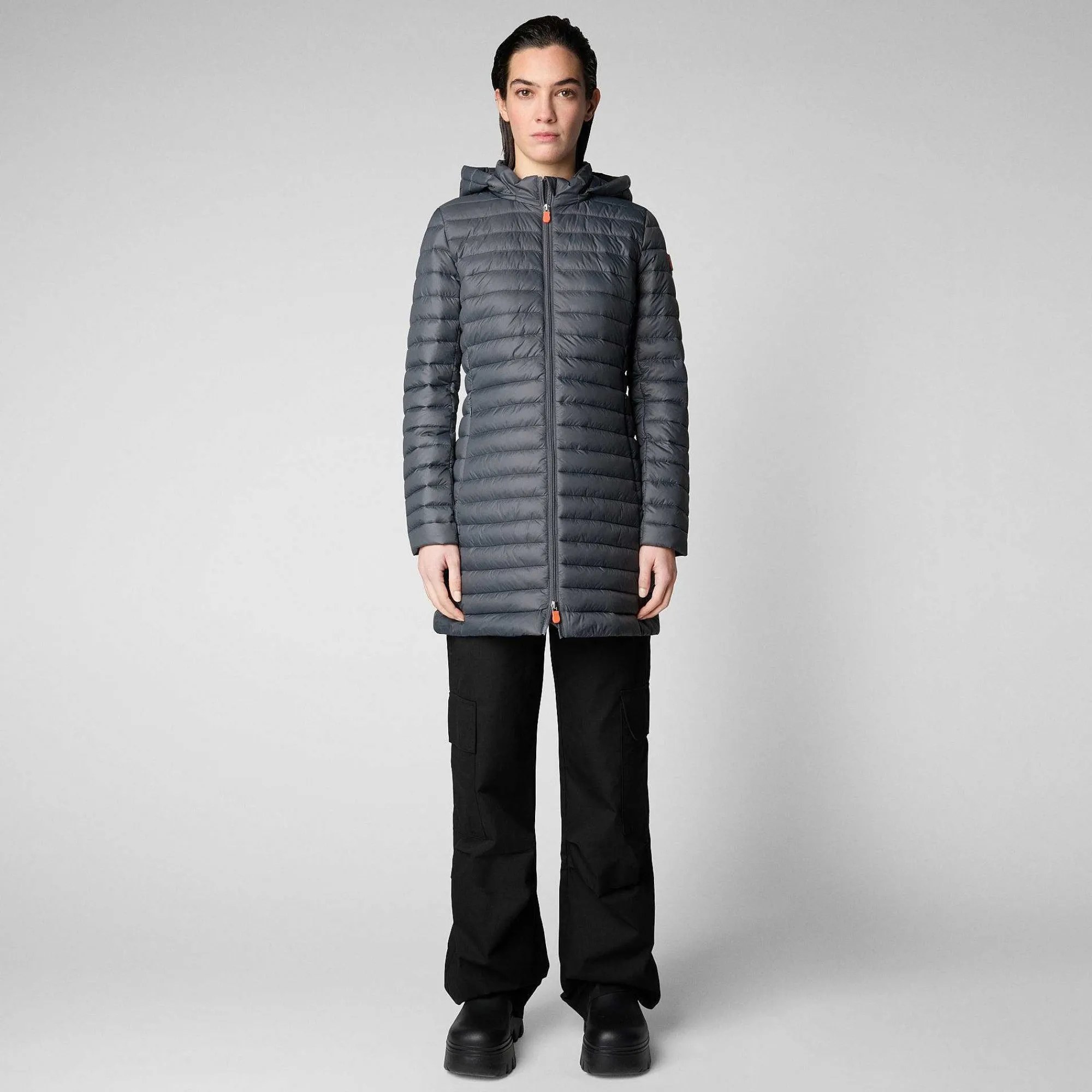 Piumini Animal-Free^Save The Duck Piumino Animal Free Donna Bryanna Grigio Tempesta