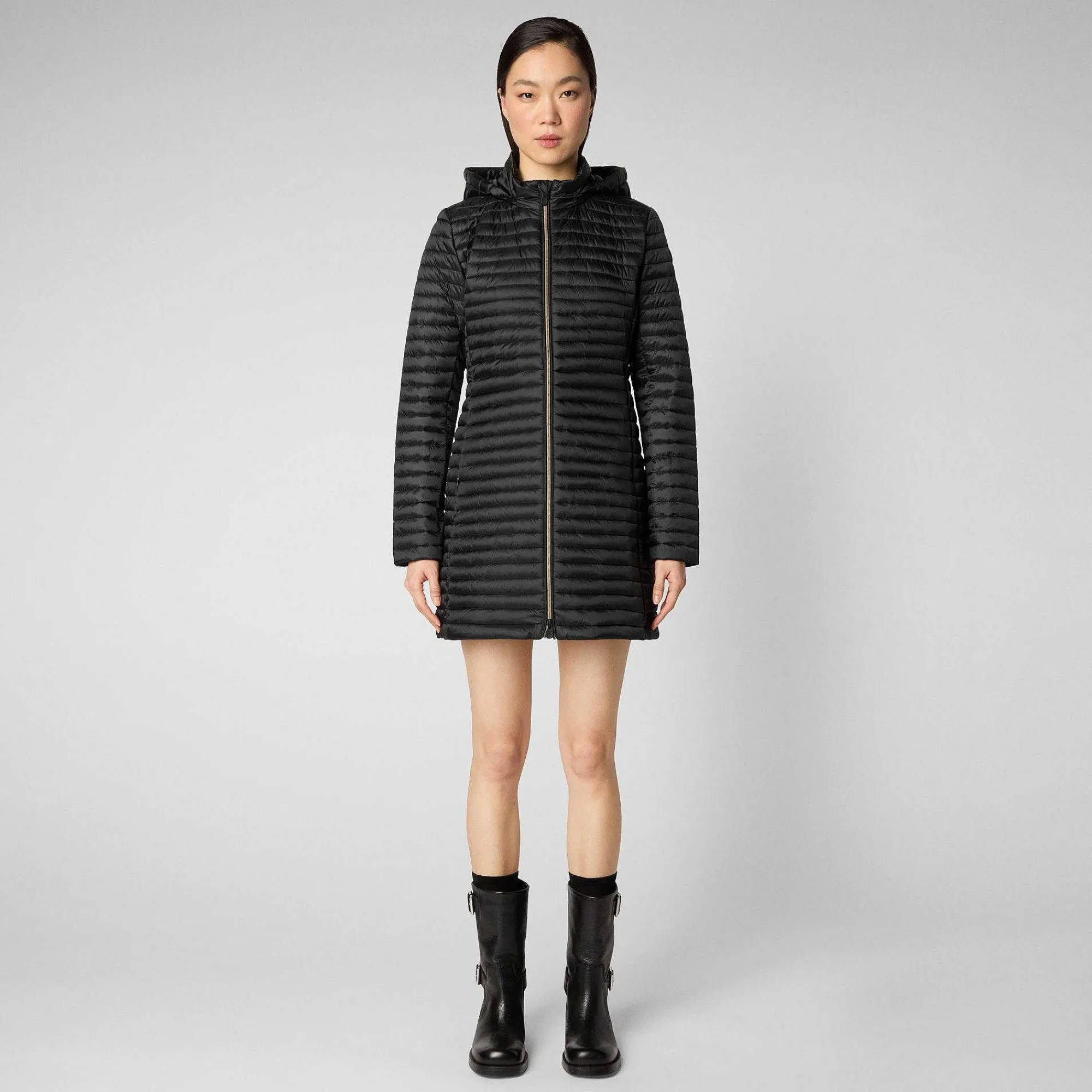 Piumini Animal-Free^Save The Duck Piumino Animal Free Donna Megs Nero