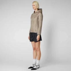 Piumini Animal-Free^Save The Duck Piumino Animal Free Donna Alexa Grigio Perla