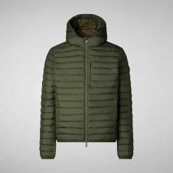 Piumini Animal-Free^Save The Duck Piumino Animal Free Uomo Cael Verde Oliva