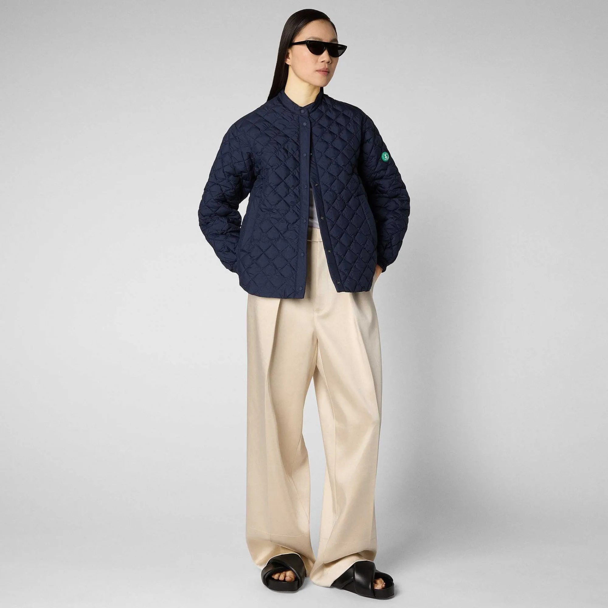 Piumini Animal-Free^Save The Duck Piumino Animal-Free Donna Vesper Blu Navy