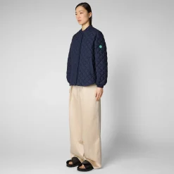 Piumini Animal-Free^Save The Duck Piumino Animal-Free Donna Vesper Blu Navy