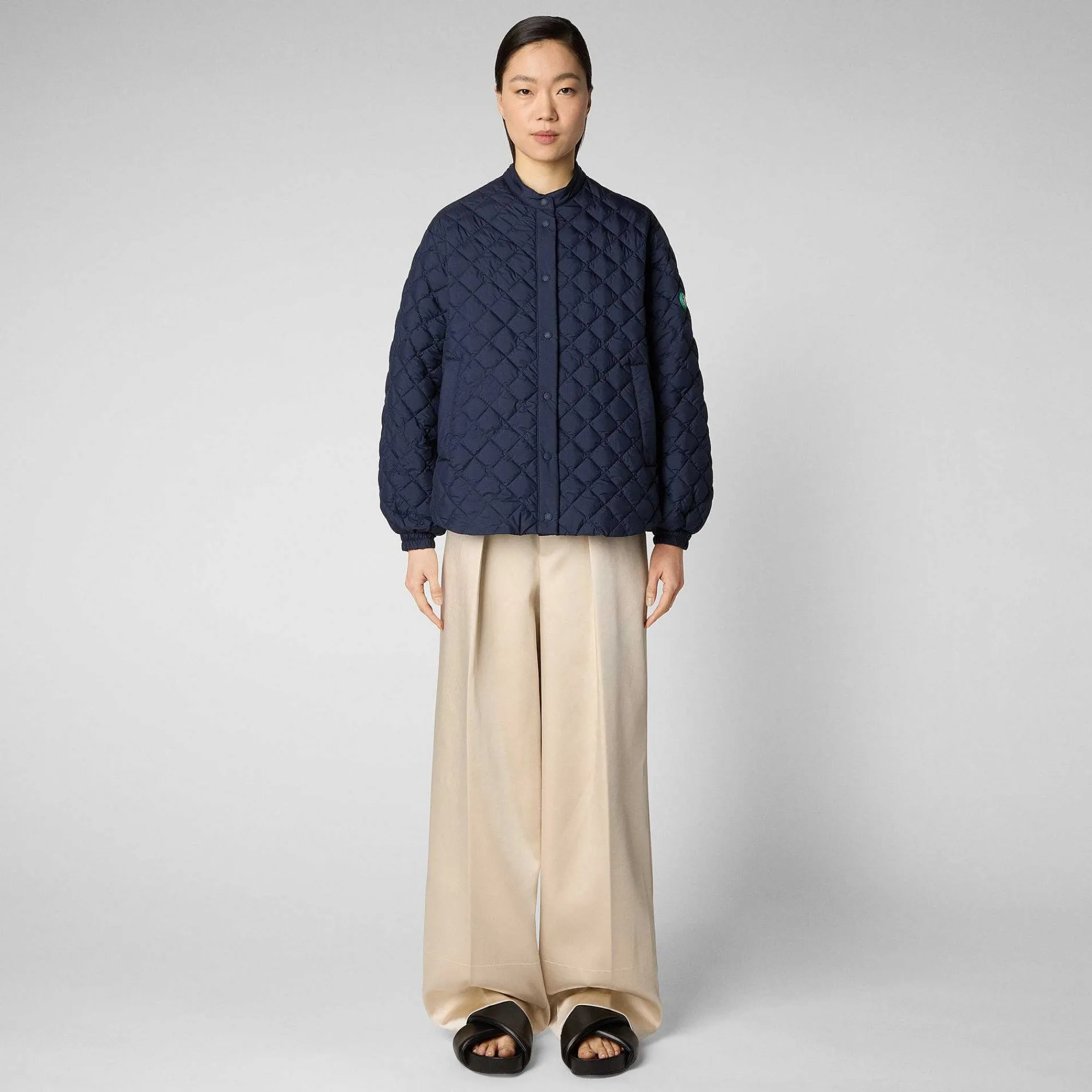 Piumini Animal-Free^Save The Duck Piumino Animal-Free Donna Vesper Blu Navy