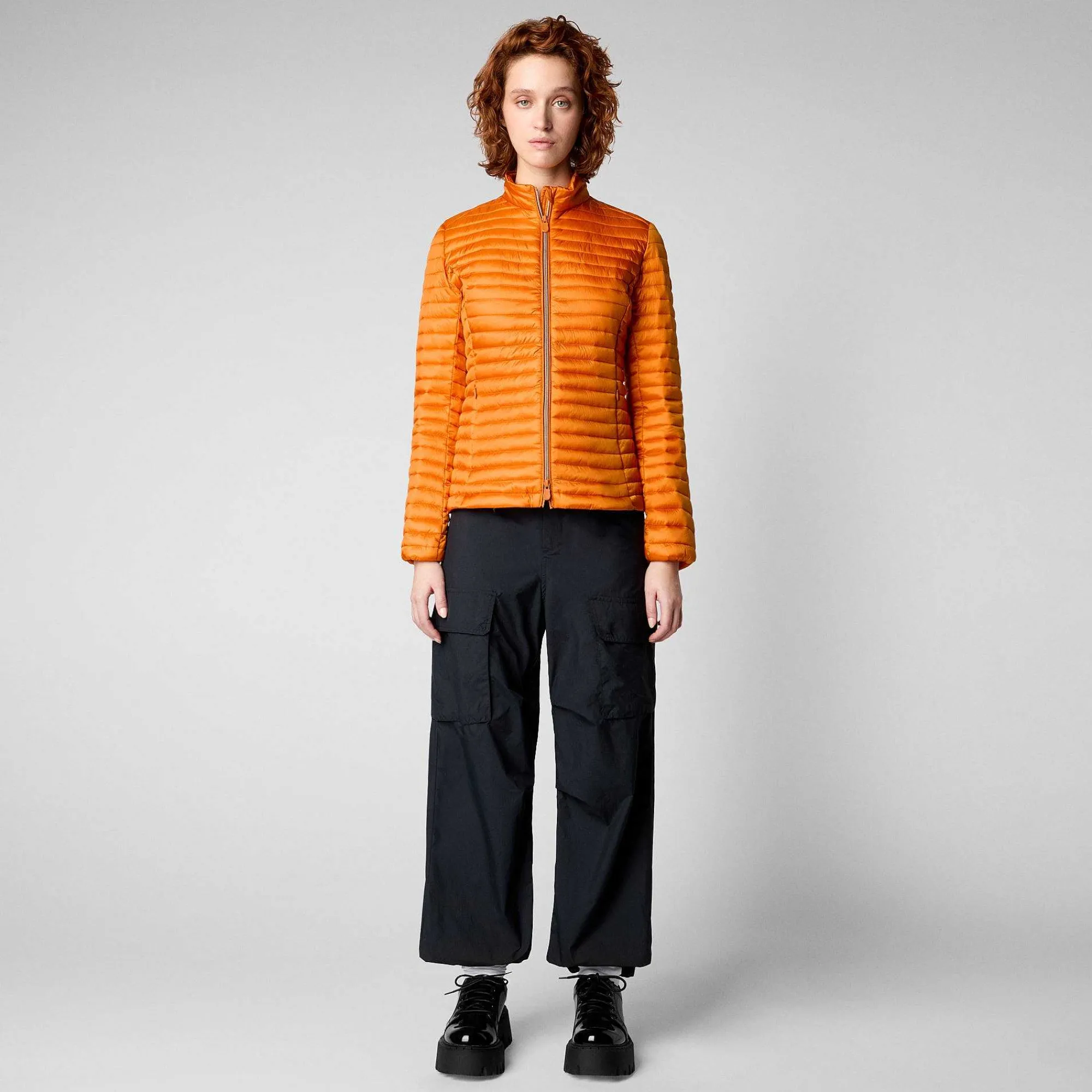 Piumini Animal-Free^Save The Duck Piumino Donna Andreina Arancione Ambra