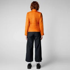 Piumini Animal-Free^Save The Duck Piumino Donna Andreina Arancione Ambra