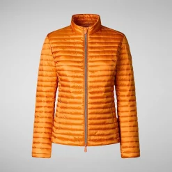 Piumini Animal-Free^Save The Duck Piumino Donna Andreina Arancione Ambra