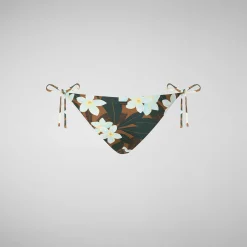 Costumi Da Bagno^Save The Duck Slip Bikini Regolabile Donna Wiria Stampa Frangipane Su Fondo Marrone