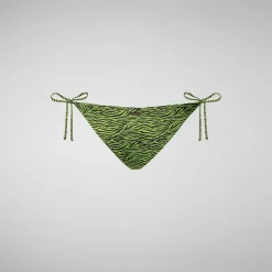 Costumi Da Bagno^Save The Duck Slip Bikini Regolabile Donna Wiria Stampa Tigrata Verde