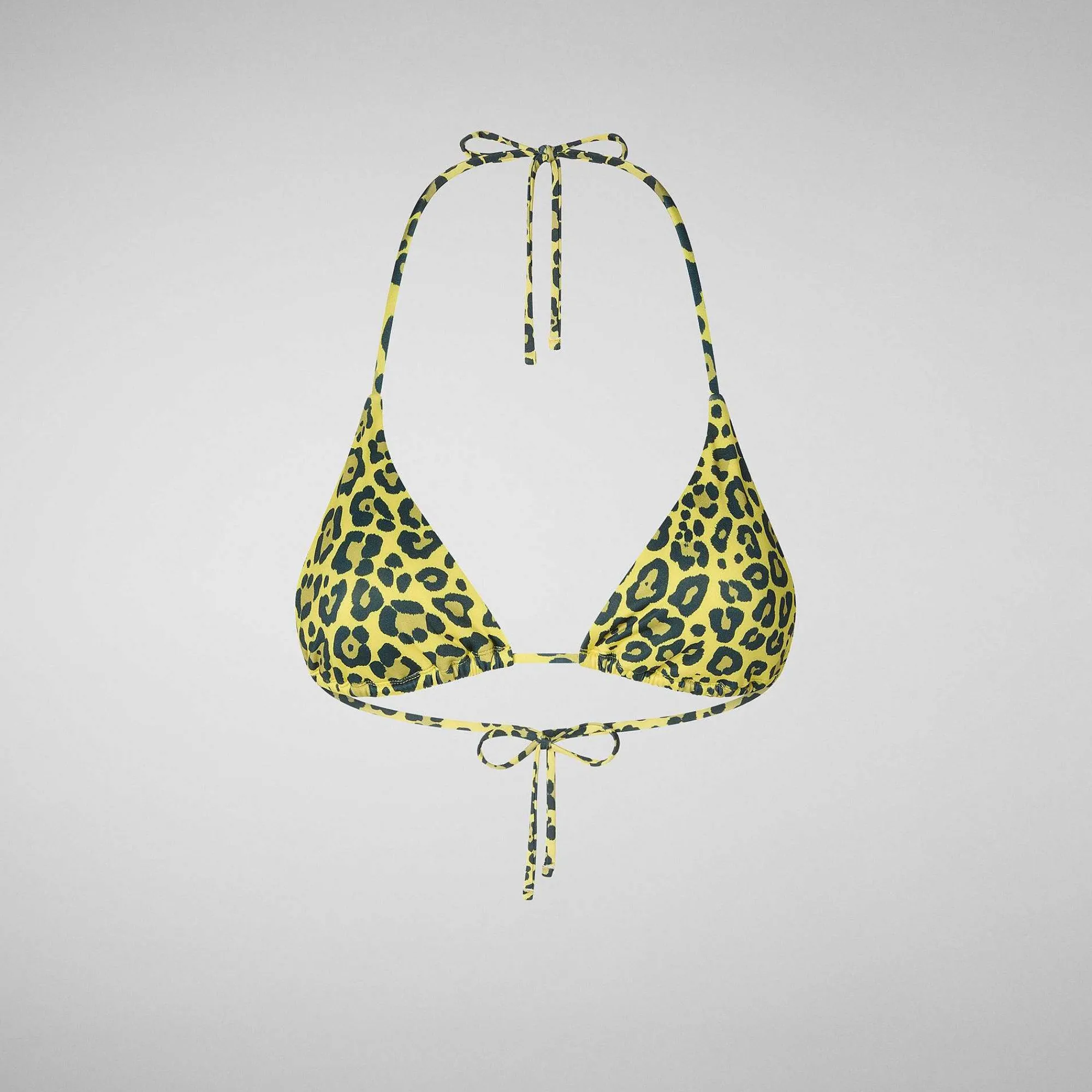 Costumi Da Bagno^Save The Duck Top Bikini A Triangolo Donna Xara Stampa Giallo Leopard