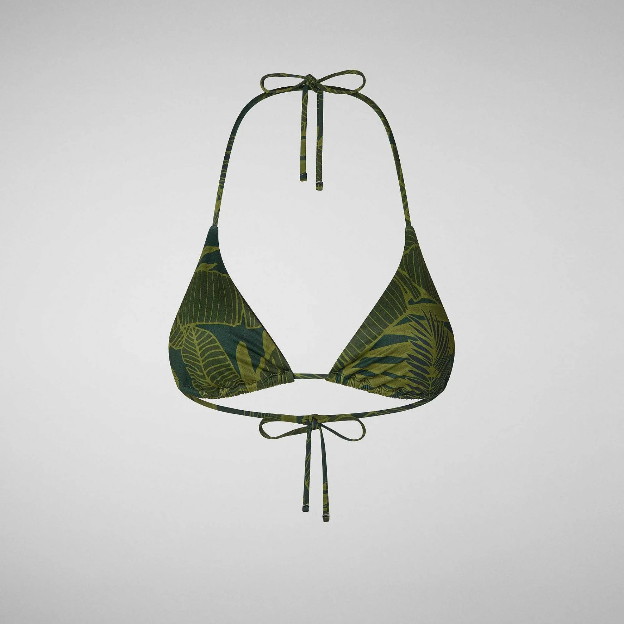 Costumi Da Bagno^Save The Duck Top Bikini A Triangolo Donna Xara Stampa Palme Su Fondo Verde
