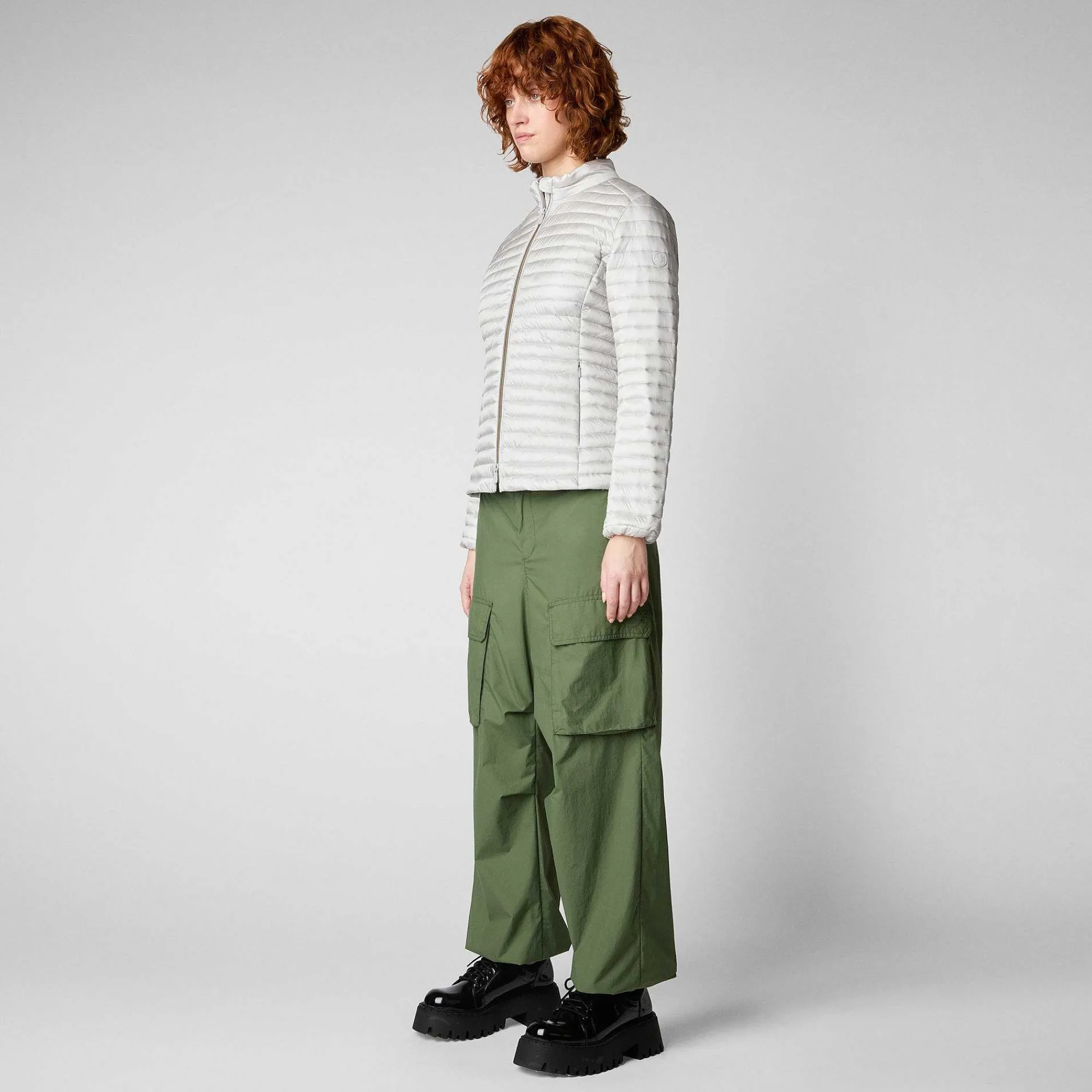 Piumini Animal-Free^Save The Duck Woman'S Animal Puffer Andreina Grigio Nebbia